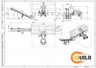 Бункер-питатель для сыпучих материалов на 36 куб. метров с ленточным конвейером
