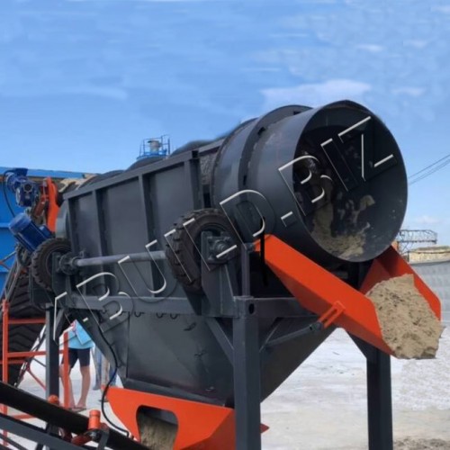 Комплекс для просеивания песка Барабанное сито БС ф750 + ленточные транспортеры