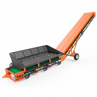 Стрічковий посилений розвантажувач зерновозів 1000 закритий