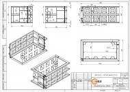 Металоформа Лего-блок 1 200 х 600 х 600 з бічними болтовими з'єднаннями