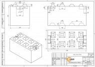Металоформа Лего-блок 1 200 х 600 х 600 з бічними болтовими з'єднаннями