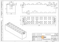 Металоформа Лего-блок 2 400 х 600 х 600 з бічними болтовими з'єднаннями