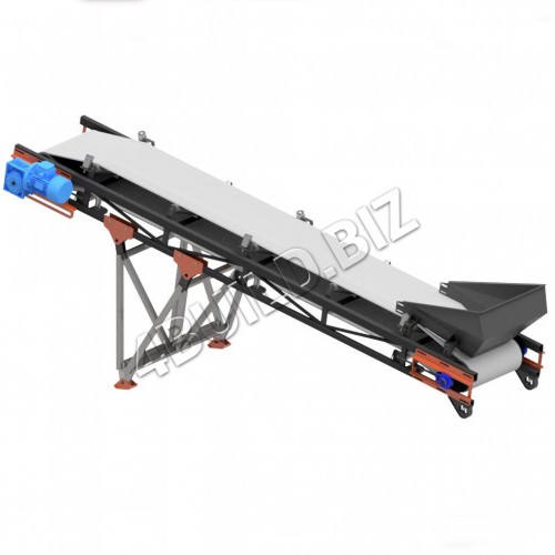 Похилий стрічковий транспортер з гладкою посиленою стрічкою ЛТ-4-500