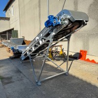 Ленточный транспортер оцинкованный с шевронной лентой ЛТ-4-500