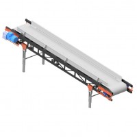Стрічковий конвеєр з прямою роликоопорою ЛТ-4-500