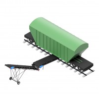 Стрічковий розвантажувач вагонів типу Хоппер 100 тонн/год