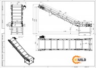 Стрічковий конвеєр навантажувач L-подібний 5х800