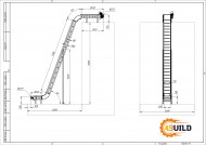 Стрічковий конвеєр навантажувач Z-подібний 12х600