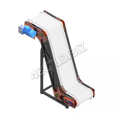 Стрічковий конвеєр з харчовою стрічкою Z-подібний 3x500