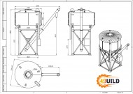 Силос для цементу 5 тон в комплекті зі шнековим живильником