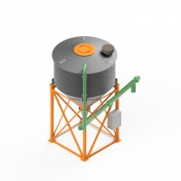 Силос для цементу 5 тон в комплекті зі шнековим живильником Силос для цементу 5 тон в комплекті зі шнековим живильником